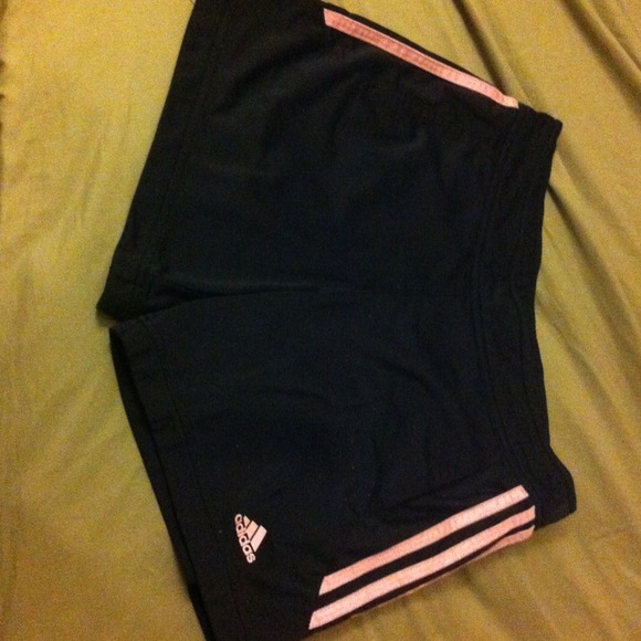 Adidas black and light pink shorts size small