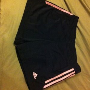 Adidas black and light pink shorts size small