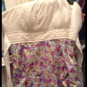 Floral strapless dress SOO cute