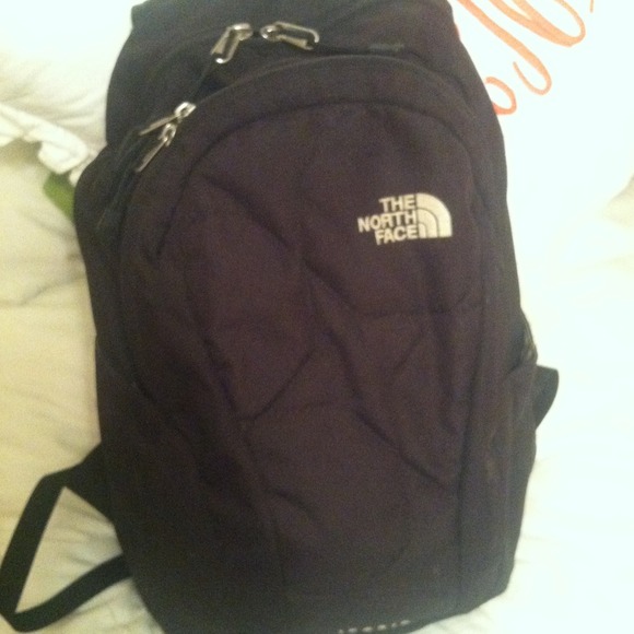 Black North Face book bag