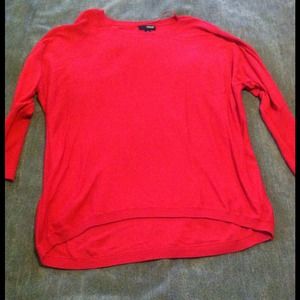 Hot Pink!  3/4 sleeve High/Low Sweater