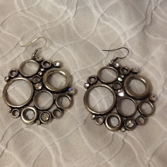 French Wire Statement Earrings w/Crystals