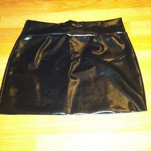 Faux leather mini