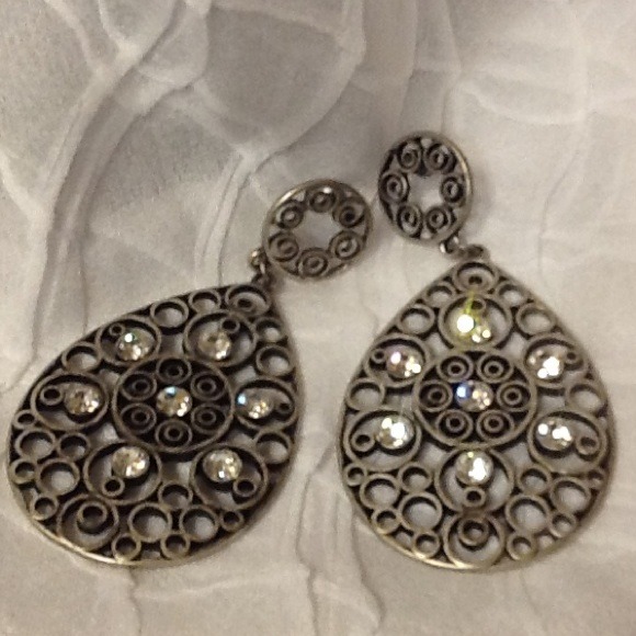 Statement Earrings w/Crystals