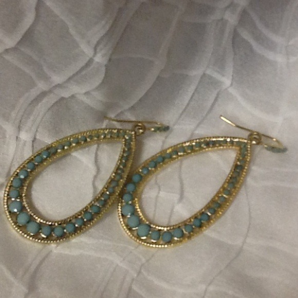 French Wire Drop Hoop Earrings