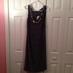 Grey Ralph Lauren sleeveless  V-neck dress BNWT