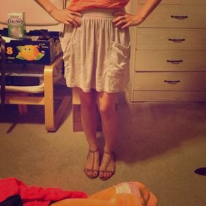 American apparel tan skirt