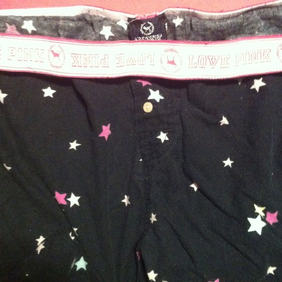 VS Pink black star pj pants