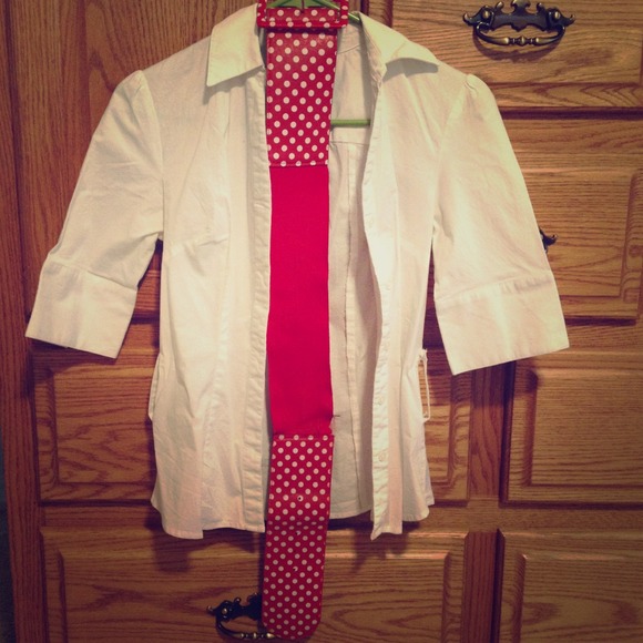 Button up shirt with belt
