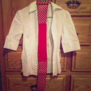 Button up shirt with belt