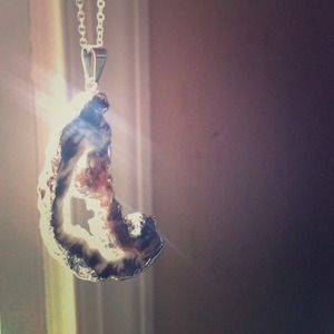 Bundle Geode Necklace&Bone Bracelet