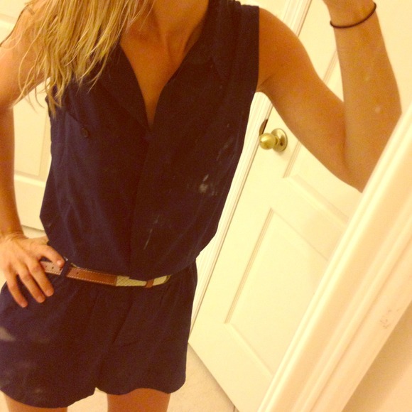 Navy Romper