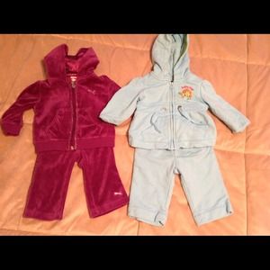Puma velour and baby gap outfits 3-6 months