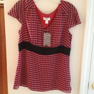 Ann Taylor Loft NWT, red&black,Sale$24.99 size 10.