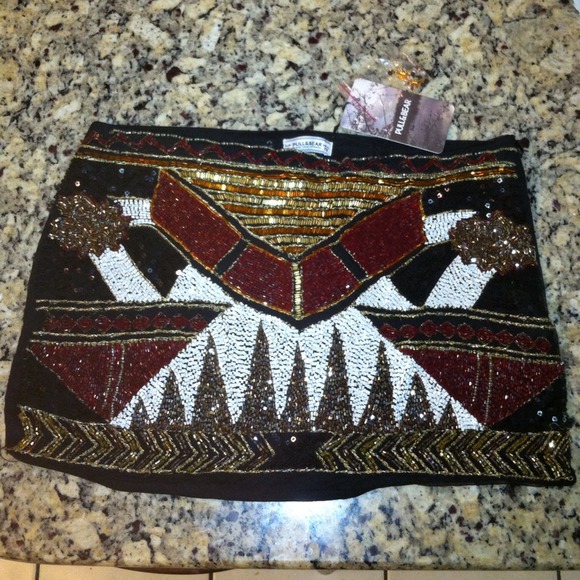 BRAND NEW beaded Aztec skirt from france