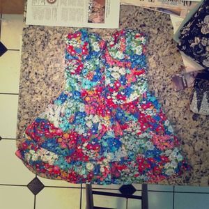 A&F corset strapless dress