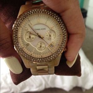 SOLD!! MK authentic Watch, tortoise shell and Gold