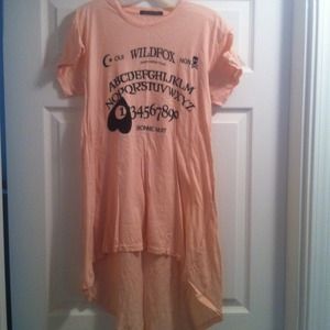 Wildfox XS Ouija Board Pink Hi-Lo Shirt