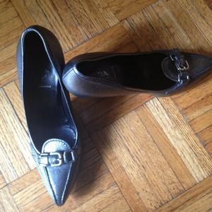 Reduced!!!! Prada high heel silver shoes.
