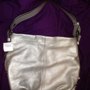 NEVER USED Metallic Coach Bag