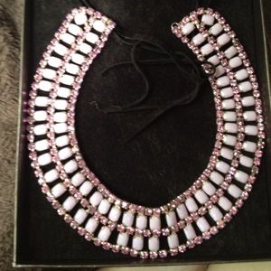 1950 vintage pink rhinestone collar necklace