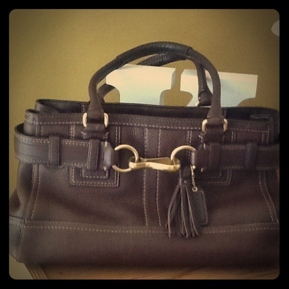 Coach Real Leather Cocoa Brown Handbag