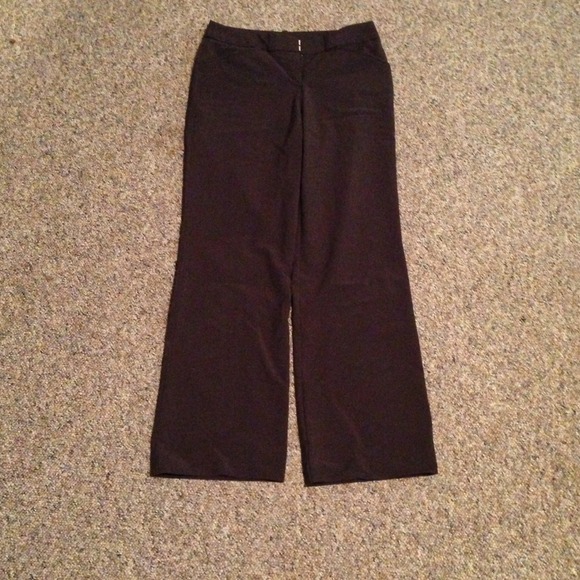 Brown Full Length Dress Pants
