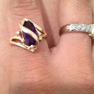🔴HOLD🔴Genuine amethyst 14kt YG ring💜