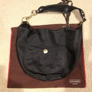 Black coach handbag