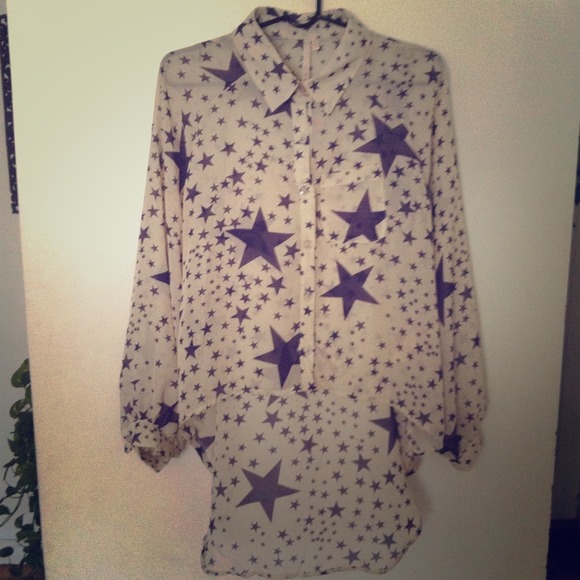 Hi-low chiffon top