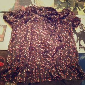 Cute Polka-dotted Sheer Shirt.