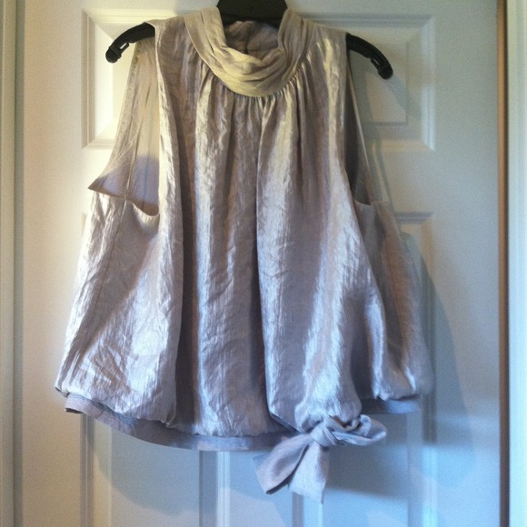 JS Collection Silver Bubble Blouse