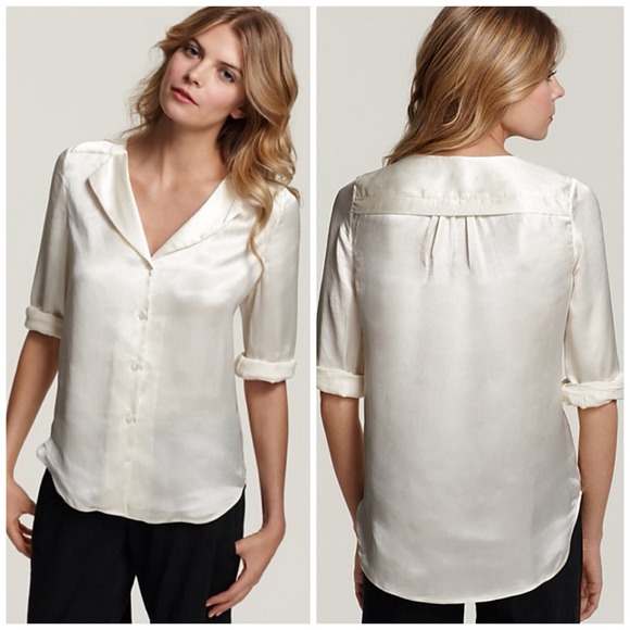 Theory Tops - ⚡FLASH SALE Theory White Cream Deno Blouse