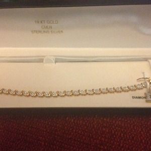 14K over sterling silver bracelet.