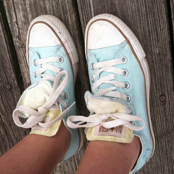 Aqua Blue Converse Sneakers