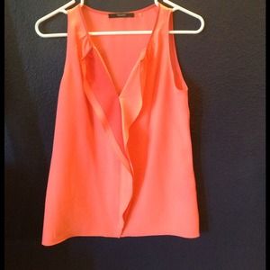 Striking Peach Sorbet Blouse by Tahari