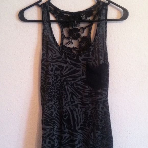 Black Animal print tank