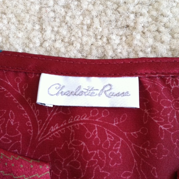 Charlotte Russe red blouse - Picture 3 of 3