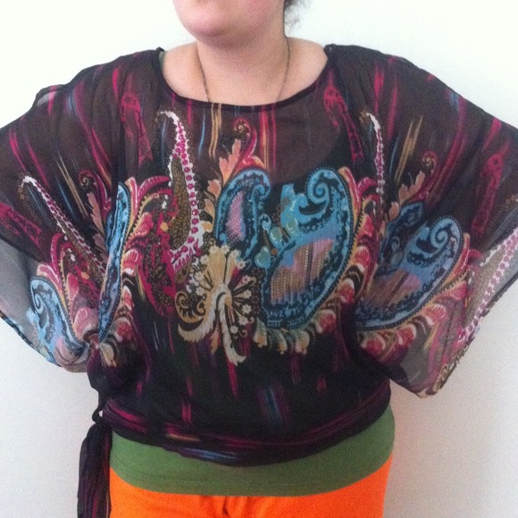 Sheer print top