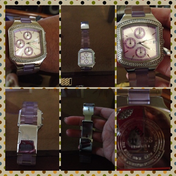 ❌❌trade❌❌😍Guess Watch. Purple bubble gum band