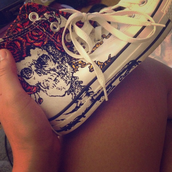 Grateful Dead White Converse