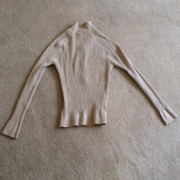 💥SOLD 💥 Bebe ribbed beige w/black stripe - Picture 2 of 4