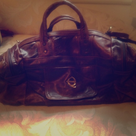 Leather handbag/carry-on