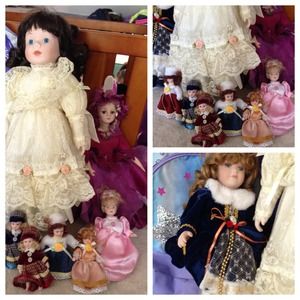 Collection antique porcelain doll