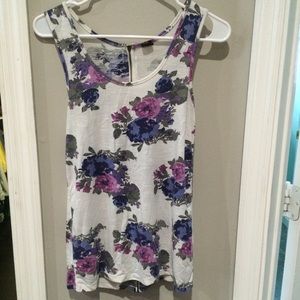 Purple floral tank