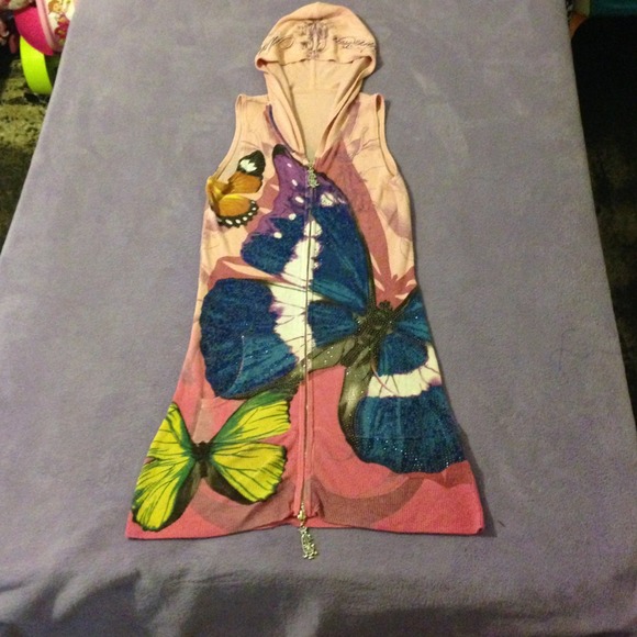 Christian Audigier Hooded Dress