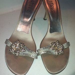 Franco Sarto rhinestone embellished heels.