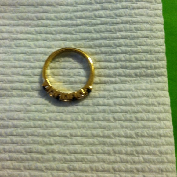 10kt yellow gold with  Blue and White Sapphires