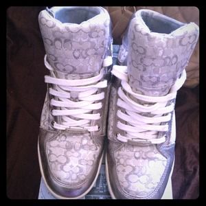 Coach Silver High Tops
