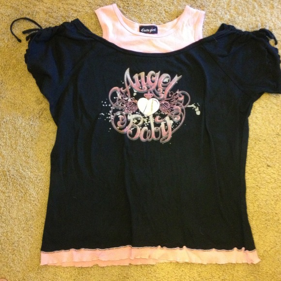 Like new Angel Baby off the shoulder tee